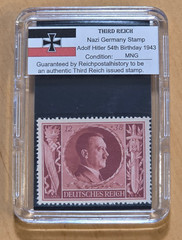 Third Reich WWII WW2 Nazi German Adolf Hitler 54th Birthday NSDAP Stamp Set 1943