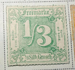 Germany (Princes of Thurn and Taxis) 1/3 Silbergroschen Green 1865 SC 22 Unused