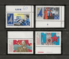 GERMANY DDR – 1987 MNH LENIN REVOLUTION, SCIENCE FAIR SETS – SC. 2642-2645 -G359