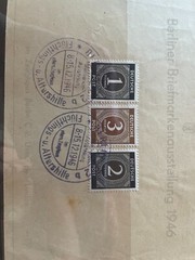 Germany Berliner briefmarken ausstellung 1946 special pmk sheet