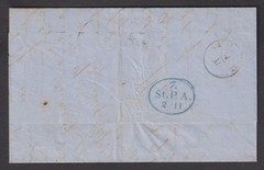 German States/PREUSSEN 1866 folded letter Hamburg to Gross Schönau