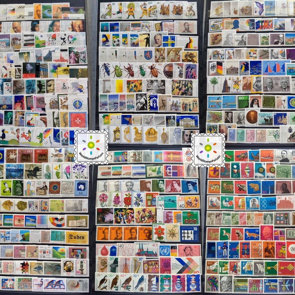 Germany Stamp Collection MNH – Each Lot: 100 Different in Full Sets and Singles