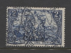 Germany 1901 offices in CHINA 2 Mark with overprint used SHANGHAI, $ 42.00