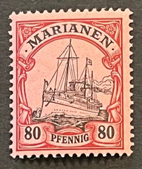 Travelstamps: GERMANY MARIANEN STAMPS Kaiser’s Yacht Mint OG H 80pf UNWMK