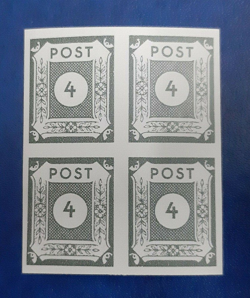 Germany Stamps Allied Occupation 4x 4 Pfennig 1946 Block SBZ Mi. Nr. 61 (19797)