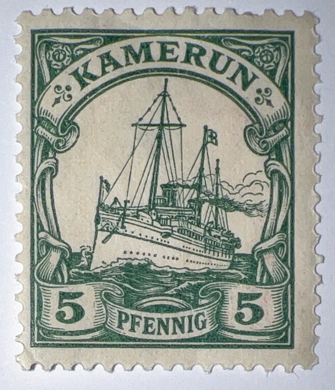 Travelstamps:Germany KAROLINEN Stamps Kaiser’s Yacht MOGH 5 Pfennig. WMK