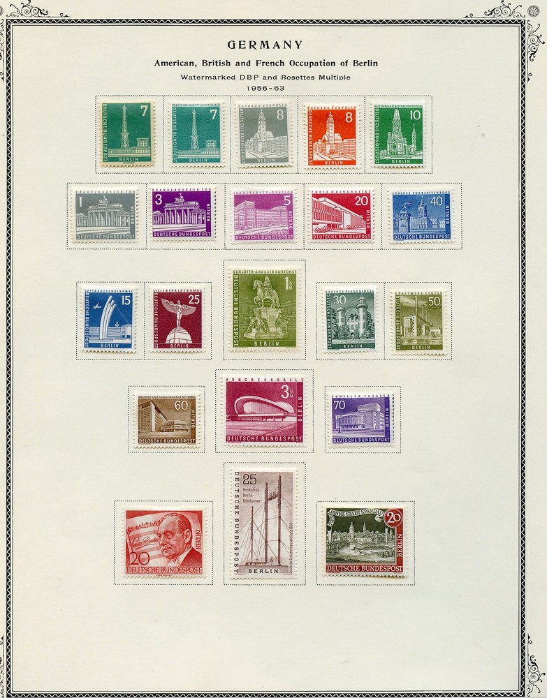 Germany Berlin Scott 9N120/9N143 Lightly Hinged on Album Page