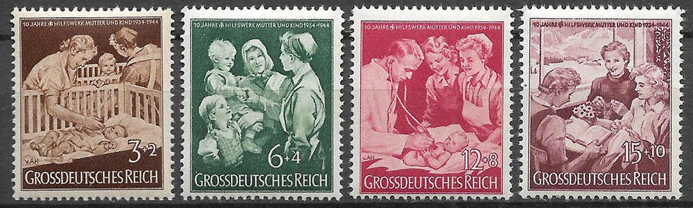 GERMANY (REICH) – 1944 MNH „Mother & Child – Nursing“ Complete Set !!!!