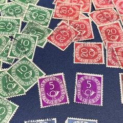 GERMANY 1950’s LOT OF 75 POSTHORN STAMPS, INVESTOR LOT