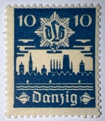 Travelstamps: 1937 Germany Danzig Stamps Mi.No. 267, Mint, Og, Hinged, WW2 Era