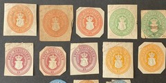GERMANY MECKLENBURG-SCHWERIN STAMP WRAPPERS-ENVELOPES CUT CORNERS-MINT-USED (15)