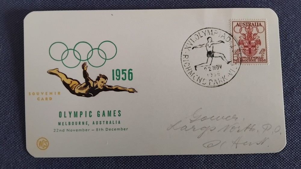 COVER AUSTRALIA XVI OLYMPIAD MELBOURNE 1956 ATHLETICS (F5819)