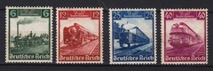 GERMANY NAZI REICH RAILROAD TRAINS Mi. 580/583 MINT NEVER HINGED