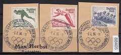 DR 1935, Mich.-Nr.: 600-602, postmarked luxury special postmark Olympia