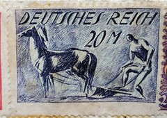 Deutsche Reich 1922 20 Mark Dark violet Blue/Dull Green Scott #196DD Uncancelled