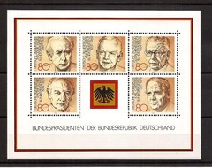 [D8225] BRD, Germany, Block Minisheet 1982 MNH** Presidents of Federal Republic