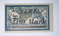 Travelstamps- MEMEL TERRITORY Mi 118 – 1922 German Reich OP 100m on 5fr MOGNH