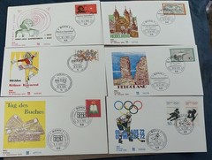 SIX DIFFERENT GERMANY 🇩🇪 FDC SEE SCANS LOOK 👀 1343