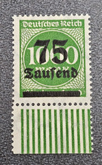 Stamp Germany Reich FREIMARKE 75 000 Mark 1923 Mi. Nr. 288 [🇩🇪37413]