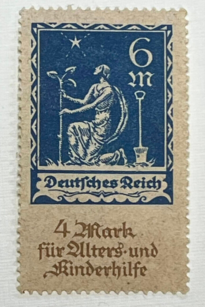 Germany Deutsches Reich stamp Fund for the old & children 6+4 mark