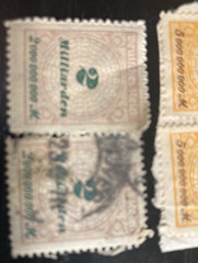 9 MILLIARDEN, Weimar Republic Era German, 1918 – 1923,hyper-inflation stamps