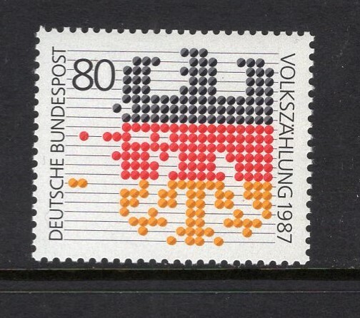 Germany 1987 FEDERAL EAGLE 1987 CENSUS SC 1499 MNH STAMP