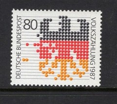 Germany 1987 FEDERAL EAGLE 1987 CENSUS SC 1499 MNH STAMP