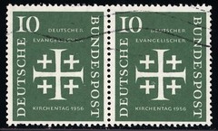 Stamps Germany, Scott # 744 used pair
