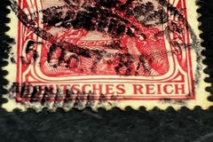 Rare 1921 Germany 10 Pfennig Red Stamp Hinged Heavy Cancel Collectible