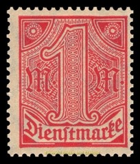 EBS Germany 1920 – Officials – Dienstmarken – Michel 23/33 – MNH** (short set)