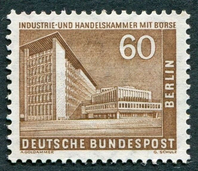 BERLIN Western Sectors 1957 60pf SGB144 mint MNH FG Buildings Monuments ##W14