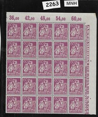 MNH Stamp block PF60 Sc 144 Iron worker Weimar Republic Germany 1921 #2263