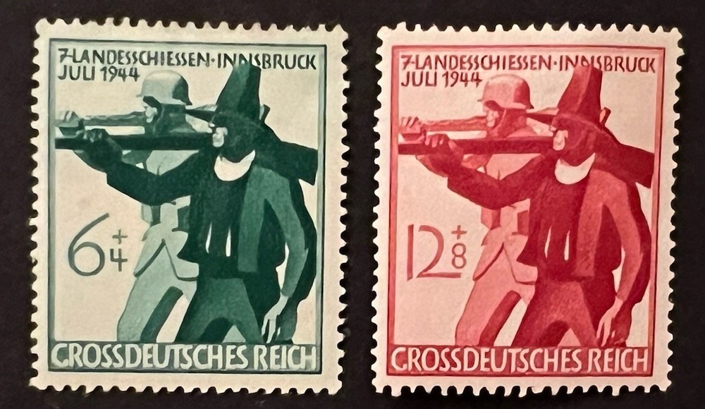 Travelstamps: 1944 Germany Stamps Sc #B278-B279 Soldier & Tirolese Rifleman MOGH
