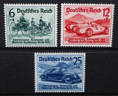 GERMANY THIRD REICH 1939 Motor Show Berlin: Cars. Set of 2 MINT HINGED SG674/676