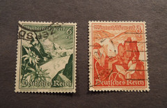 Scott#B126 & B127, 1938, 6+4 & 8+4 pf, Austrian Scenes & Flowers Used Stamps