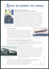 GERMAN POST ANNIVERSARY-FDC 2000 ZEPPELIN AIRSHIP AVIATION LUFTFAHRT