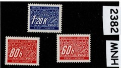 MNH stamps Postage due WWII German Czech Occupation of BaM #2382