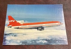 Vintage German postcard Germany Postal card LTU Airplane Wolfgang Riedel