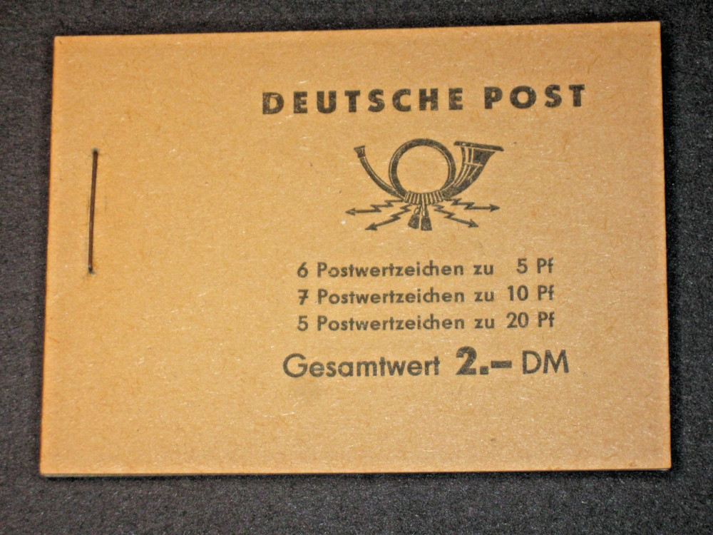 1953 EAST GERMANY HIGH CAT VALUE BOOKLET PANE of 3 MNH SCOTT #188b