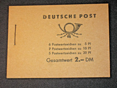 1953 EAST GERMANY HIGH CAT VALUE BOOKLET PANE of 3 MNH SCOTT #188b