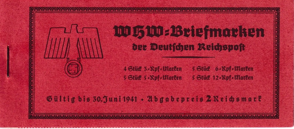 Stamp Germany Mi MHB 115-6 1940 WW2 3rd Reich Winter Buildings MNH