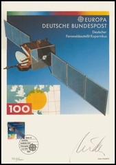 ART-EDITION 1991 GERMANY 1527 EUROPA CEPT SPACE PM „BERLIN“ HAND-SIGNED !!