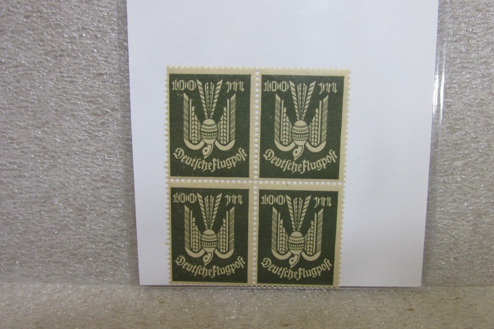 1922-1923 MNH BLOCK OF 4 GERMANY STAMPS SCOTT #C14