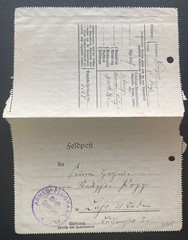 1915 Feldpost Germany Air Flight Park Letter Sheet Cover