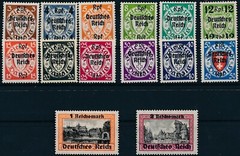 Stamp Germany Mi 716-29 1939 WWII Reich Danzig Empire Port Poland Overprint MH