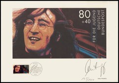ART-EDITION 1988 GERMANY 1363 MUSIC JOHN LENNON – HAND-SIGNED !!