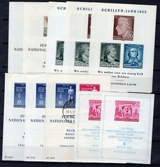 GERMANY DDR DEMOCRATIC REPUBLIC SELECTION MINI SHEET 1954-1955 MNH/MH/USED