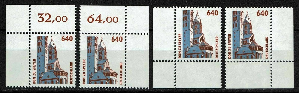 Alliance 1811 Corner 1, 2, 3, 4, mint, Michel 34,-