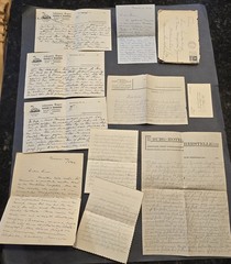 WW2 Third Reich Era German Document Paper Letters Receipts Lot Burg Hotel 1930s