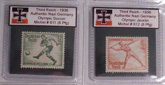 Nazi History Album *with COA* – Stamps of the 1936 Olympics Third Reich, Germany